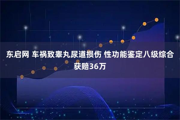 东启网 车祸致睾丸尿道损伤 性功能鉴定八级综合获赔36万