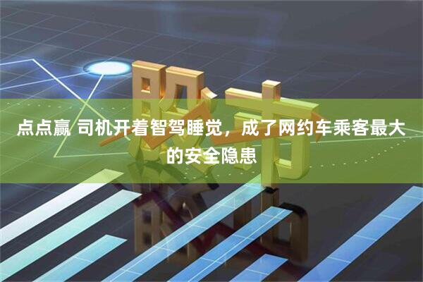 点点赢 司机开着智驾睡觉，成了网约车乘客最大的安全隐患