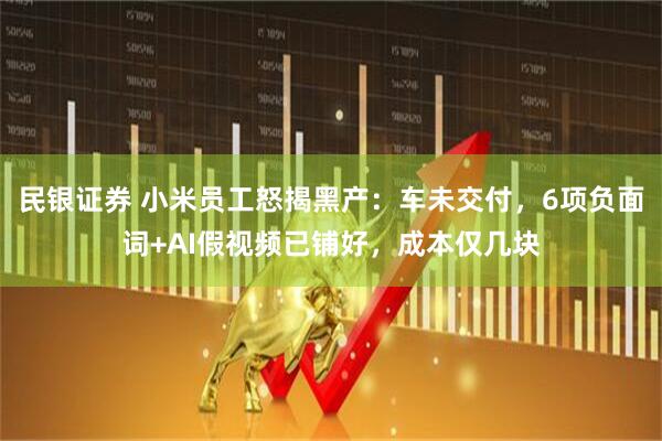 民银证券 小米员工怒揭黑产：车未交付，6项负面词+AI假视频已铺好，成本仅几块